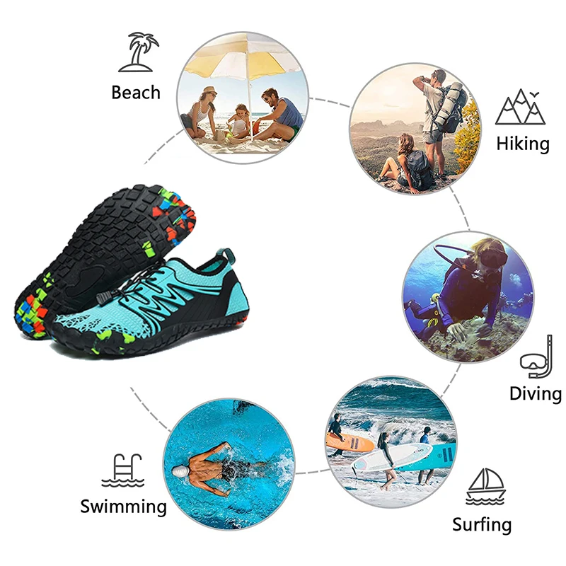 أحذية المياه سريعة الجفاف للجن - مراجعة Aquatic Sports Shoes وسعره